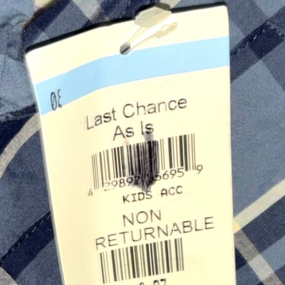 NWT NORDSTROM Kids' Plaid Check Poplin Button-Up Shirt Long Sleeve Boys 10-12 L - Picture 7 of 7